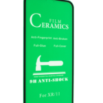 Захисна плівка Ceramic 9D без упаковки для Apple iPhone Xs Max  Чорна Унікальний вибір!
