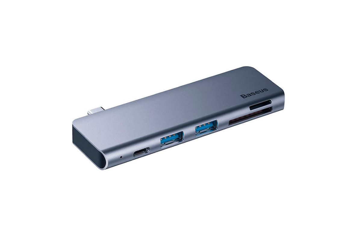 Мультипортовий адаптер Baseus Harmonica Five-in-one HUB Adapter Grey (CAHUB-K0G) - Image 5