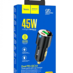 Автомобільний зарядний пристрій Hoco NZ6 45W (2 Type-C + 1 USB) black