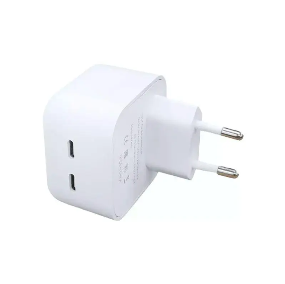 Мережевий зарядний пристрій Apple 35W Dual USB-C Port Power Adapter, Model А2676 (MNWP3ZM/A) - Image 2
