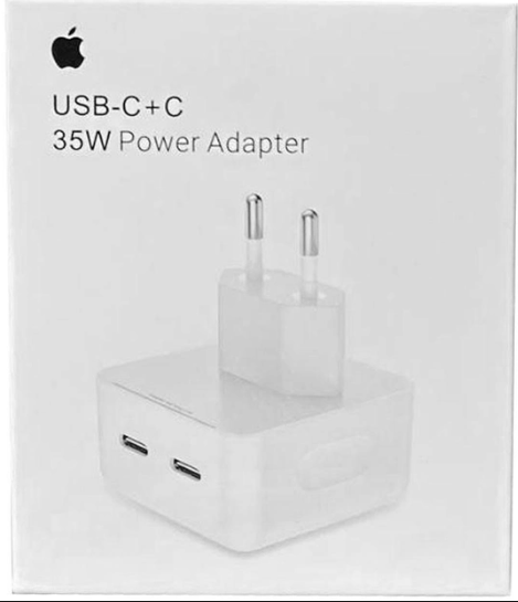 Мережевий зарядний пристрій Apple 35W Dual USB-C Port Power Adapter, Model А2676 (MNWP3ZM/A)