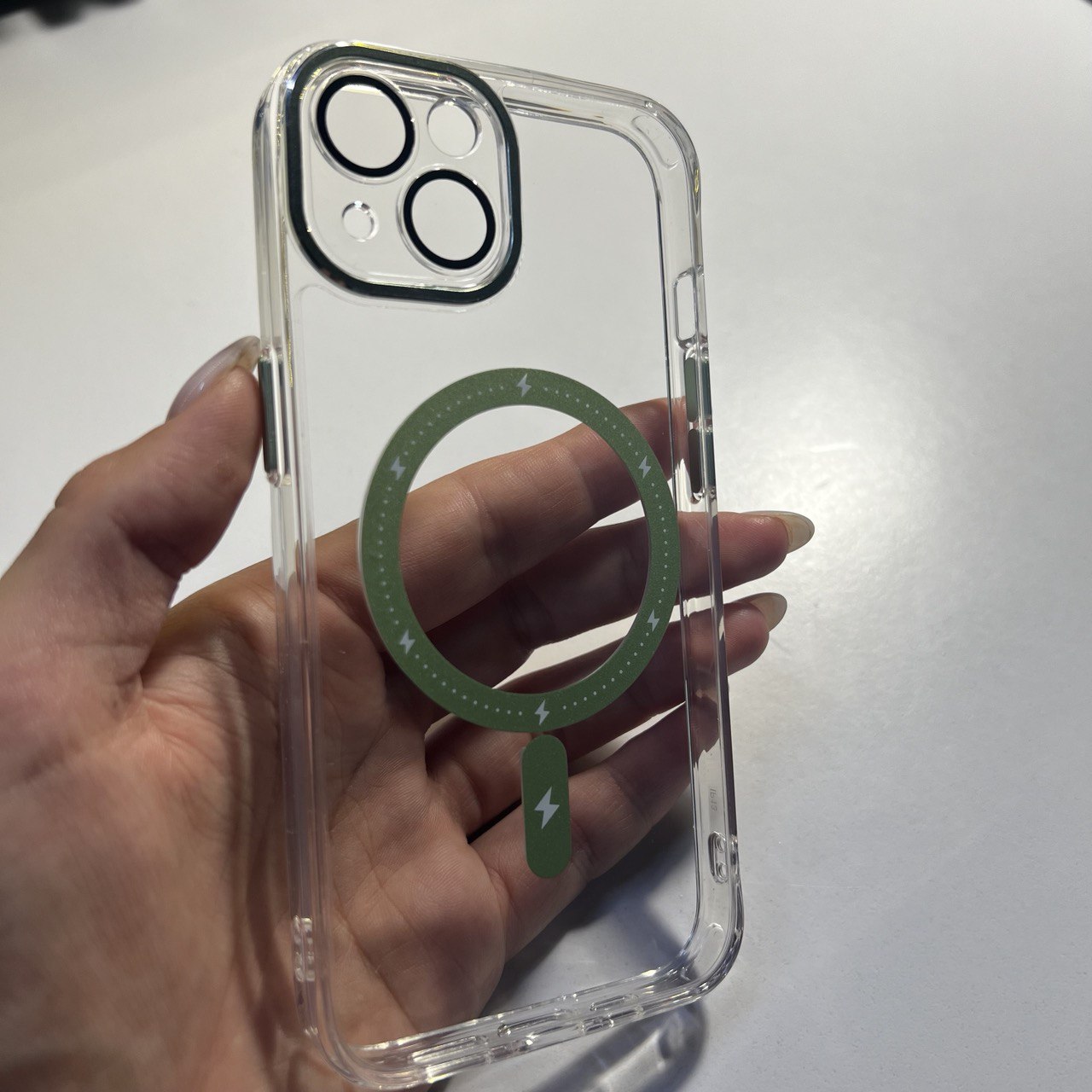 Чохол накладка iPhone 13 MagSafe Case Green закрита камера